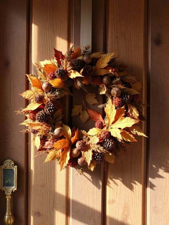 cozy dried floral wreath