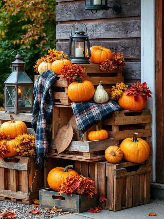 cozy fall display ideas