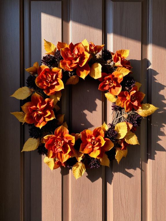 cozy fall hydrangea wreath