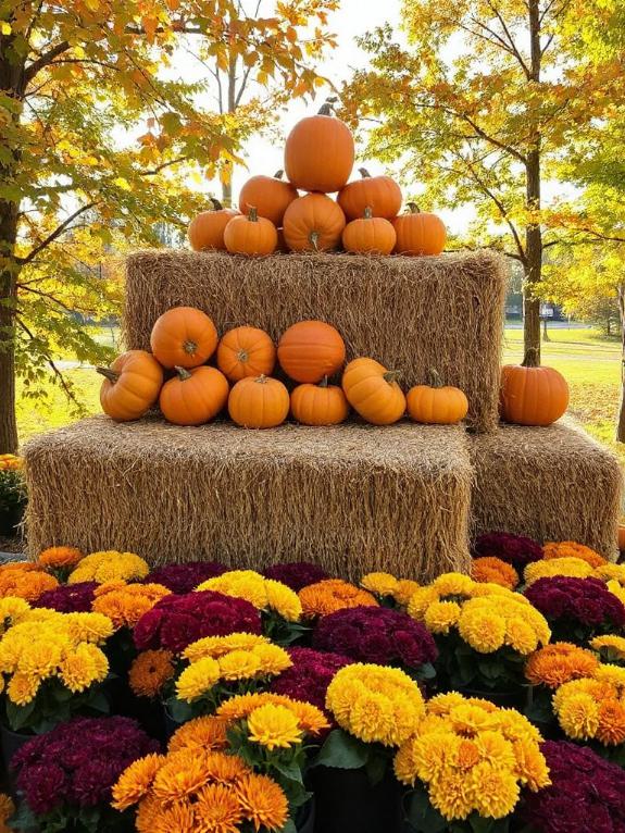 cozy fall outdoor display