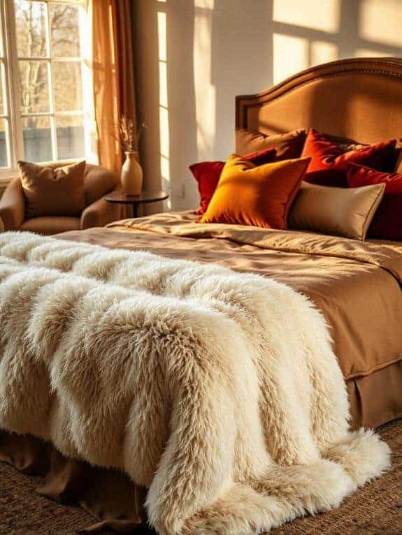 cozy faux fur throw