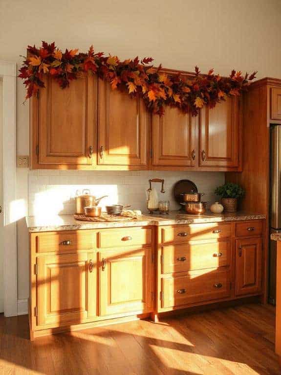 cozy faux leaf garland