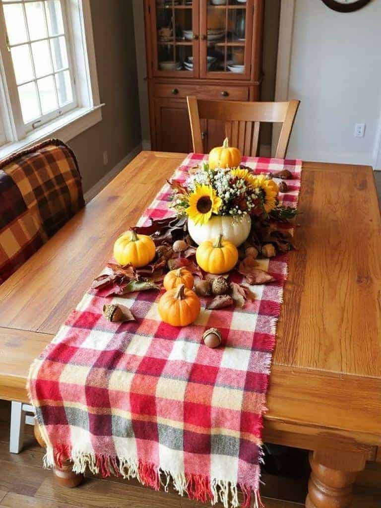 cozy flannel and foliage