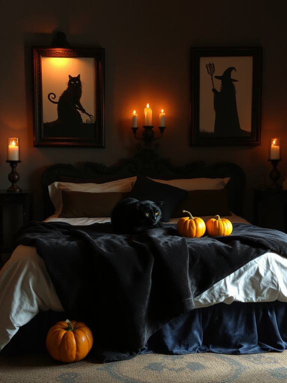 cozy halloween bedroom decor