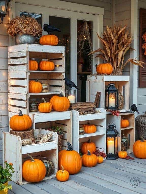 cozy halloween decor crates
