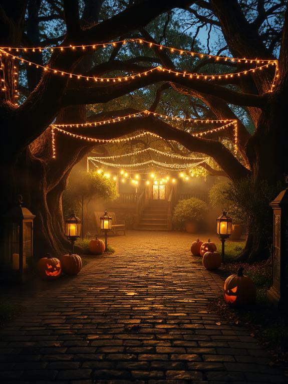 cozy halloween fairy lights