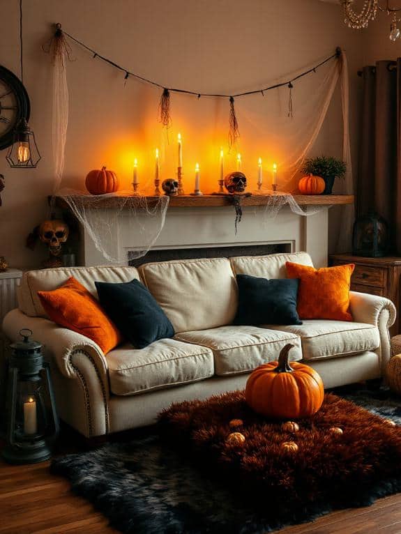 cozy halloween living room decor