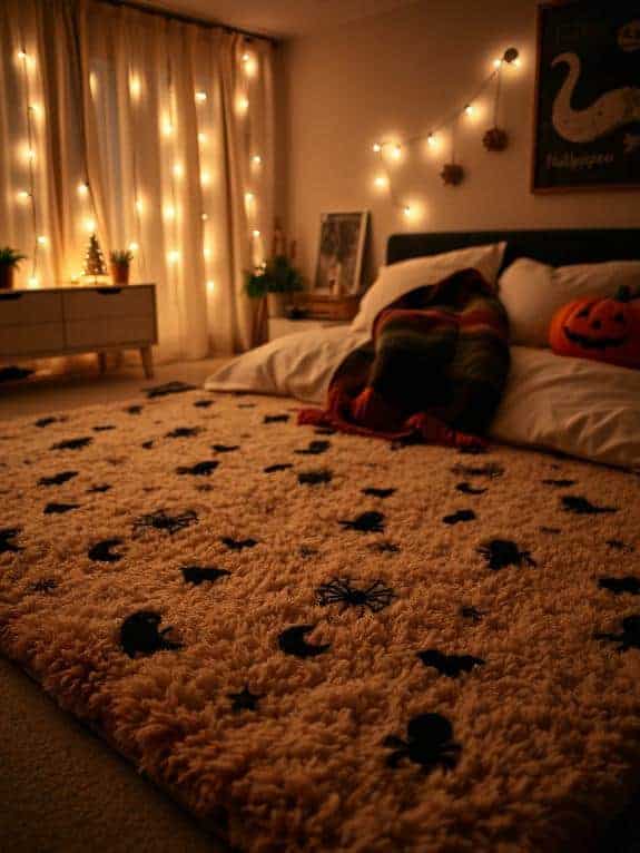 cozy halloween themed soft rug