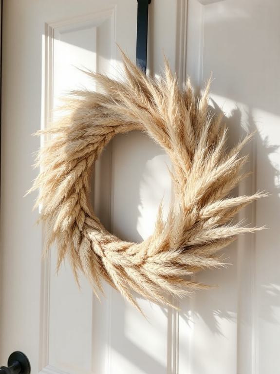 cozy rustic pampas wreath