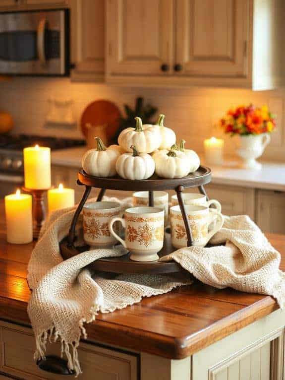 cozy tiered tray decorations