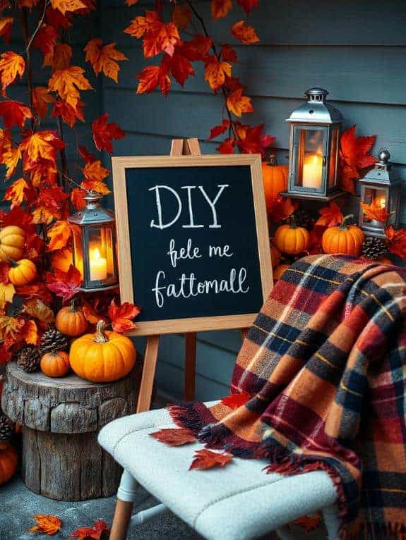 diy fall chalkboard sign