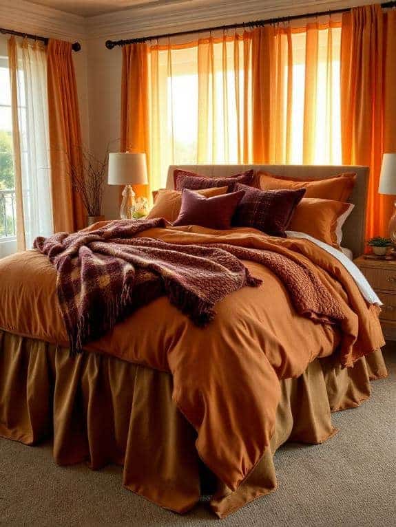 earth toned bed skirt warmth