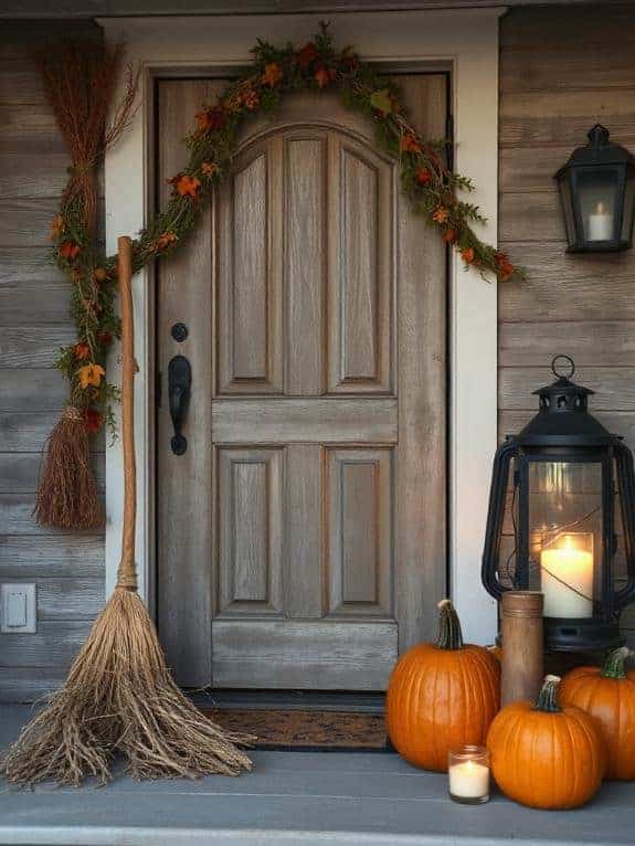 farmhouse broom adds charm