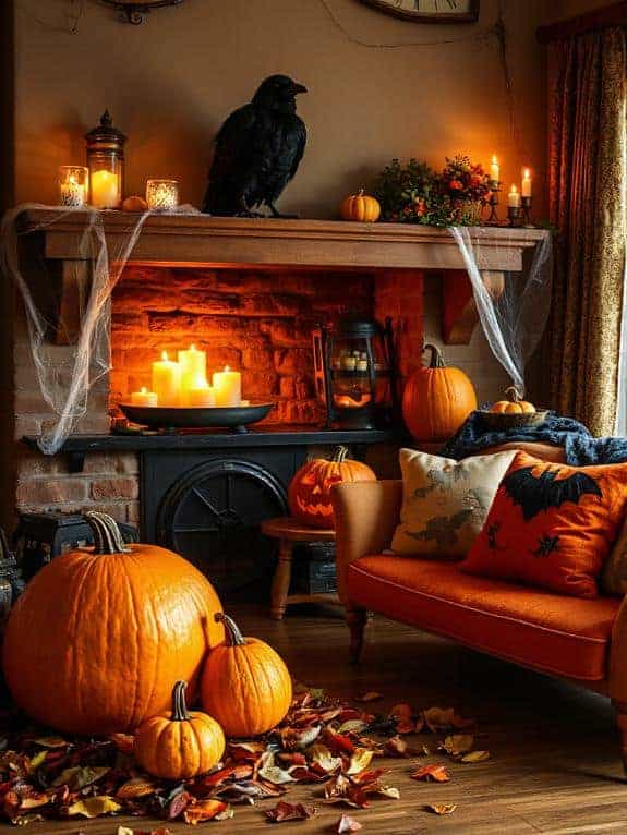 faux raven halloween decoration