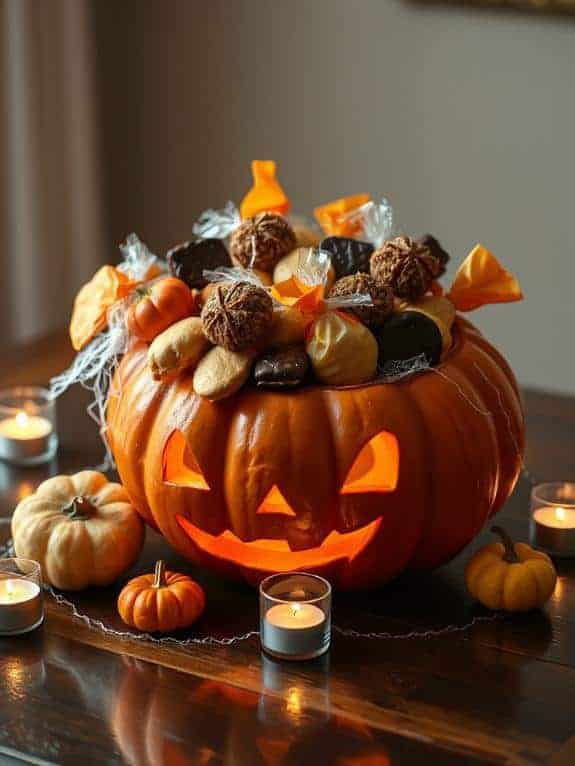 festive jack o lantern treats