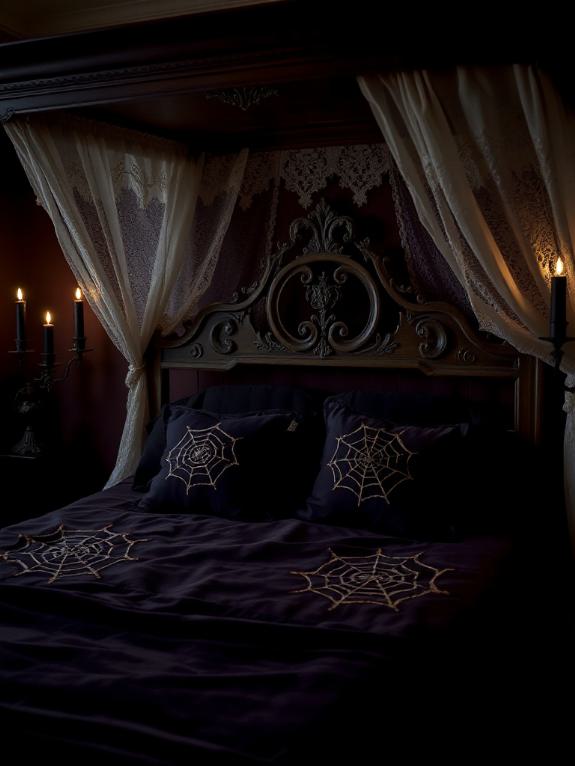 gothic black candle decor