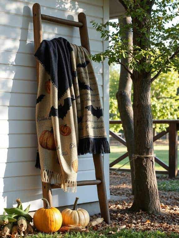 halloween themed wooden ladder d cor