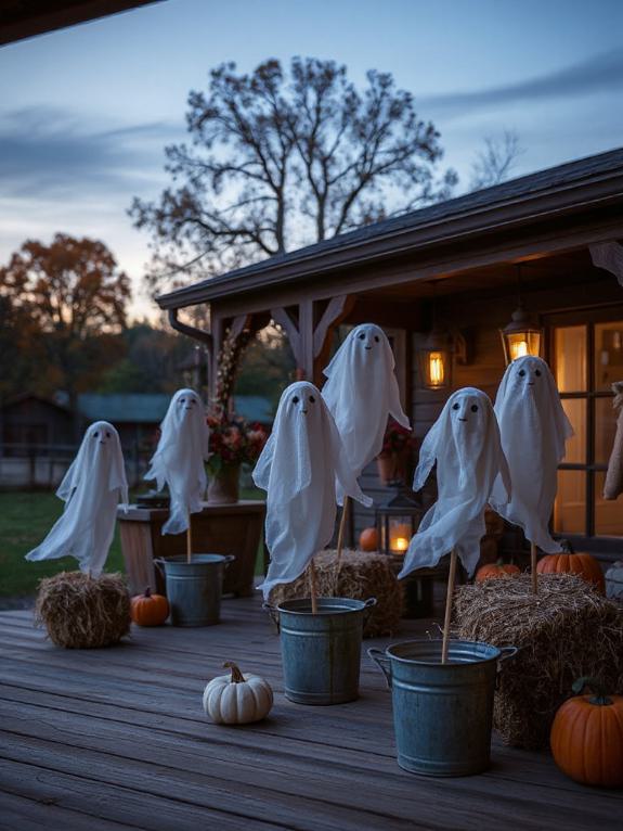 handmade fabric ghost decor