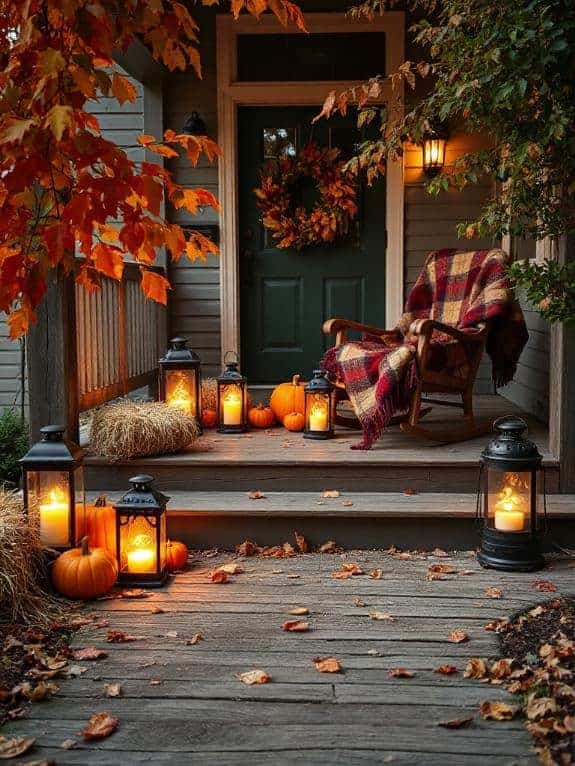 inviting lantern lit walkway