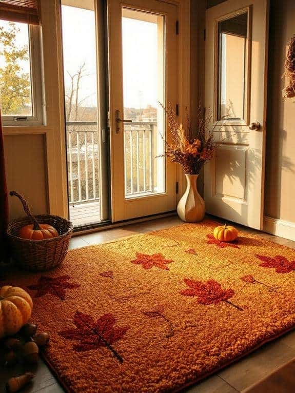 layered seasonal entryway decor