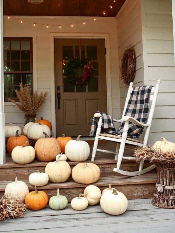neutral toned autumn decorations