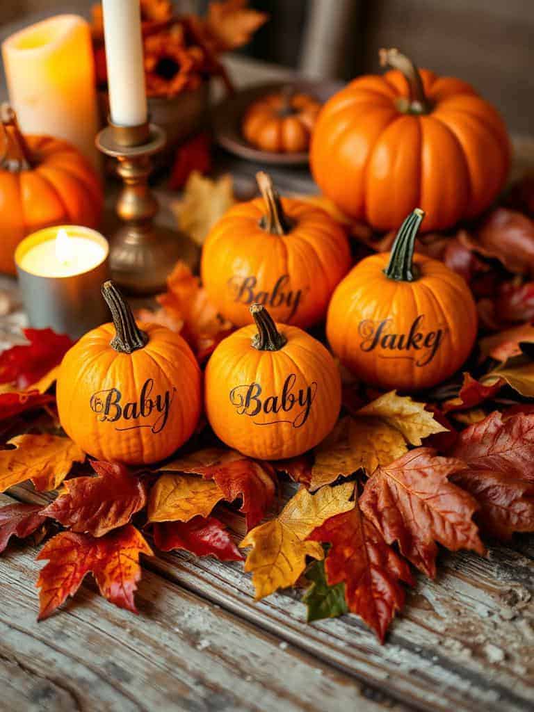 personalized fall baby shower favors