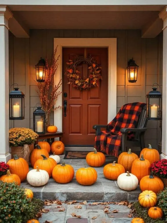 seasonal warm door decorations
