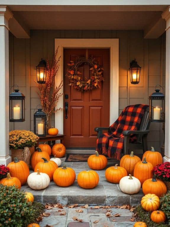 seasonal warm door decorations