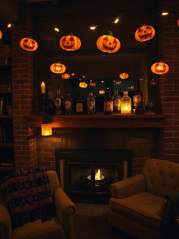 spooky apothecary bottle display