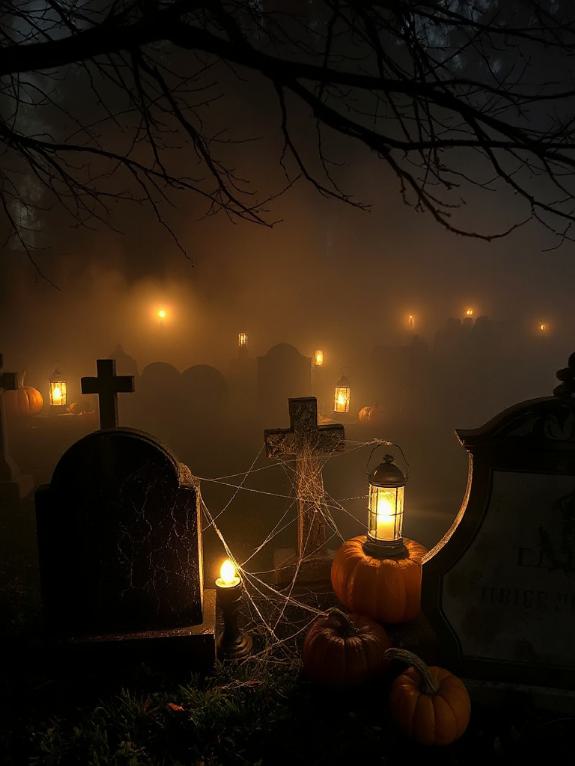 spooky graveyard halloween decorations