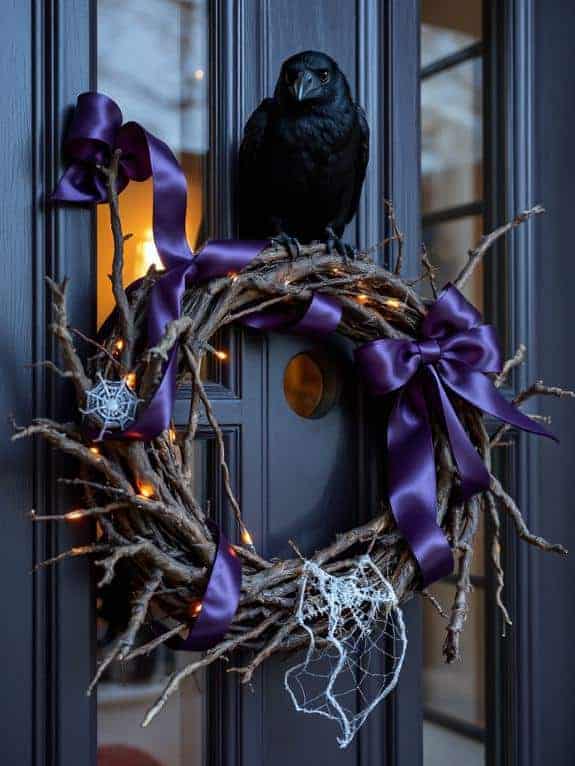 spooky halloween front door
