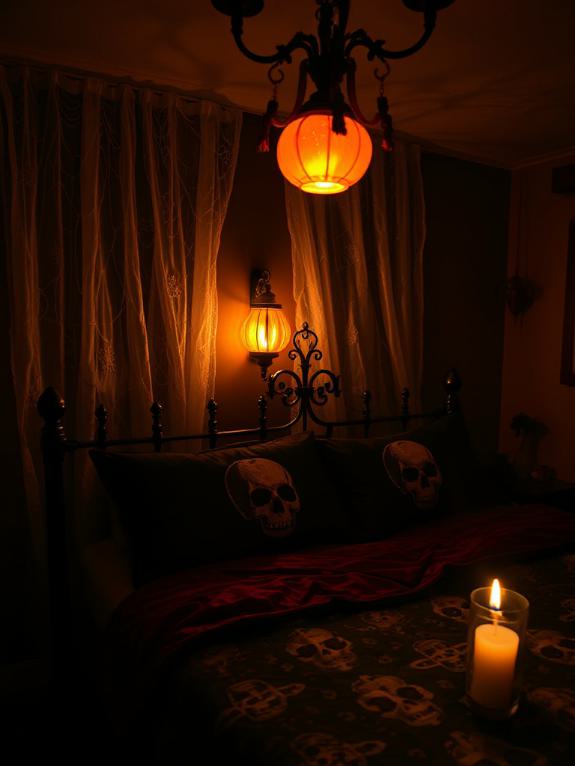 spooky lace curtains ambiance