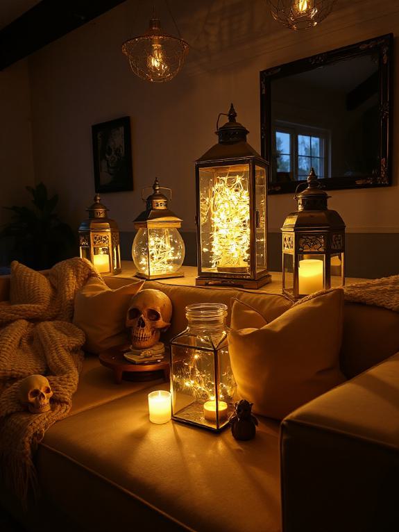 spooky lanterns with lights