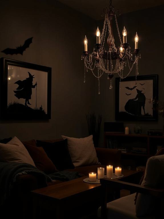 spooky silhouette wall art