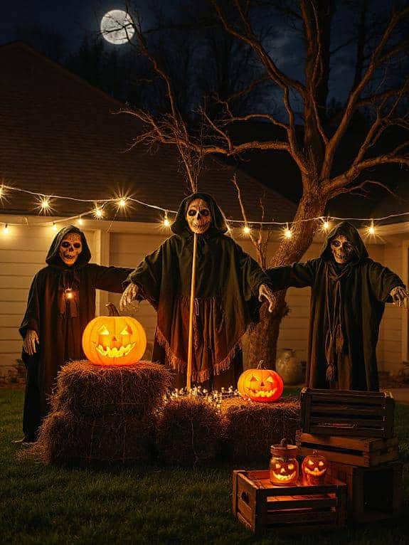 spooky yard scarecrow decorations