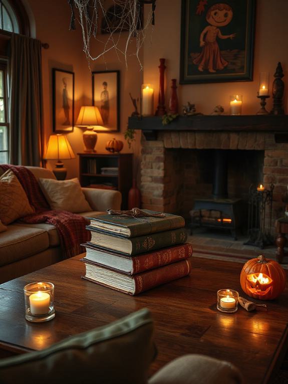 vintage book coffee table