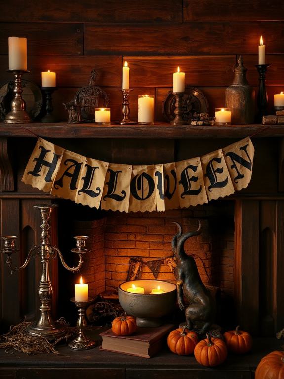 vintage halloween banner crafting
