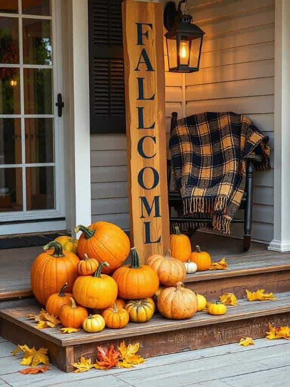 warm autumn porch sign