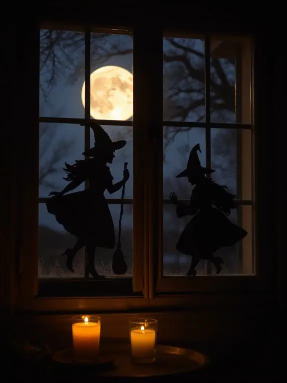 witch silhouettes for halloween