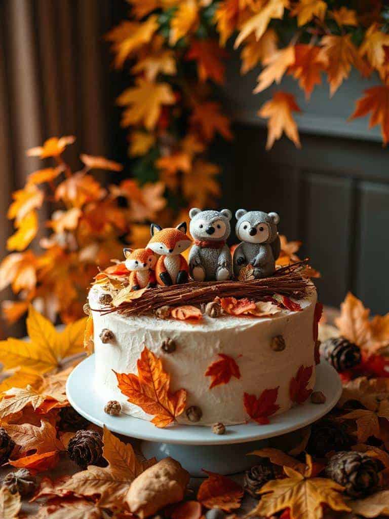 woodland animal cake decorations