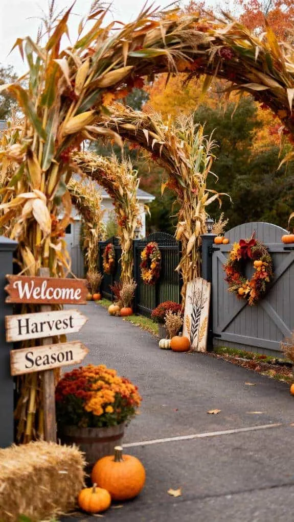autumn driveway decorations ideas
