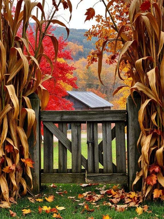 autumn farm gate decoration