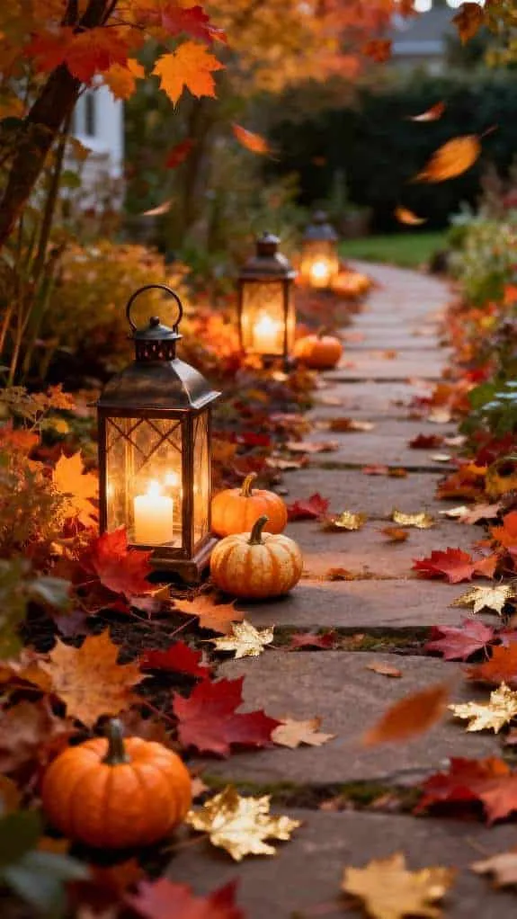 autumn garden path decor