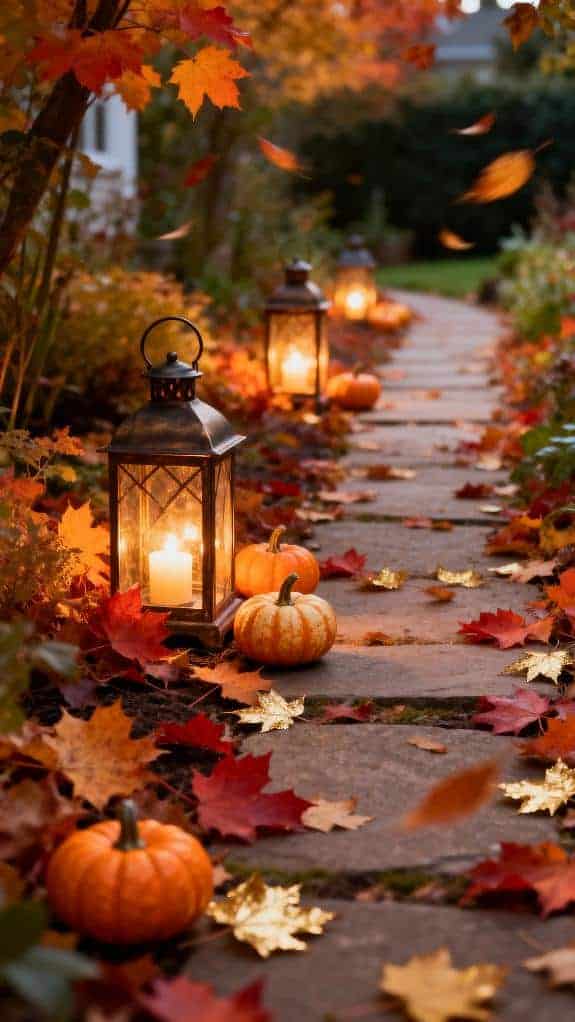 autumn garden path decor
