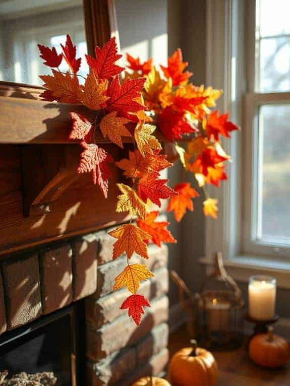 autumn leaf garland project