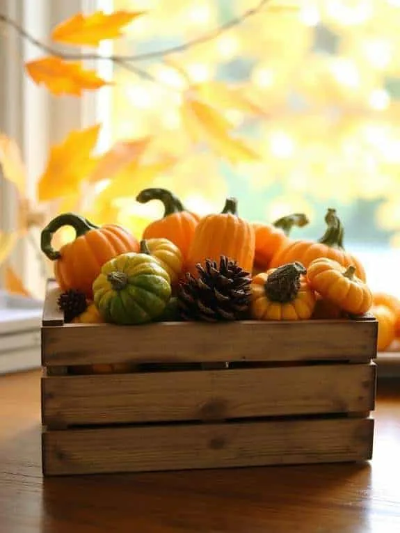 autumn mini crate display