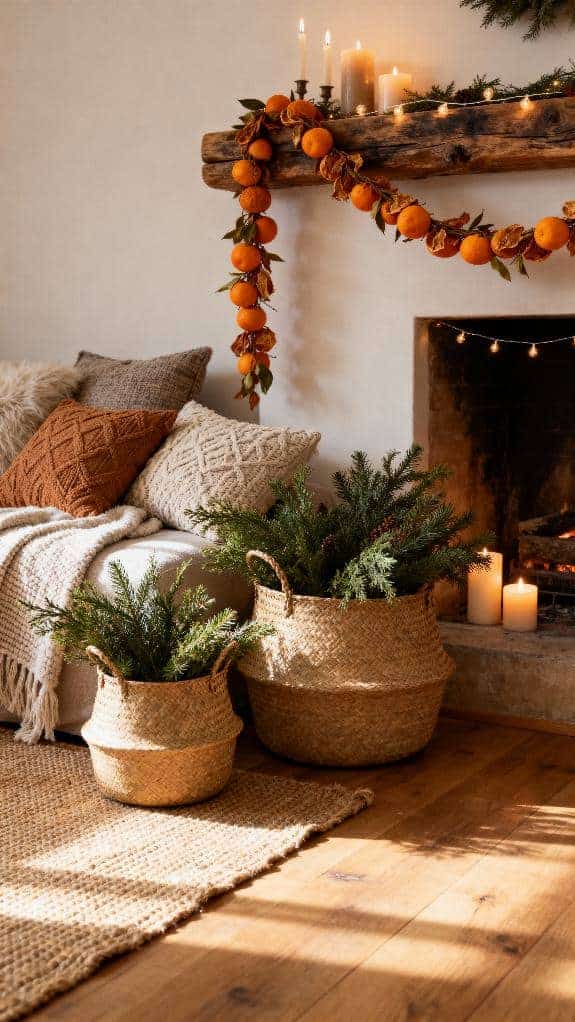 bohemian earthy holiday decor