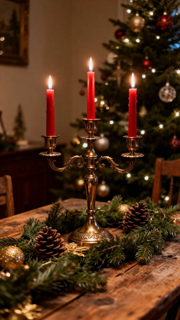 brass candle holders warmth