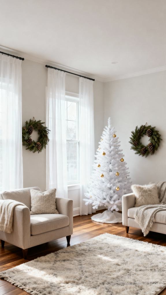 bright festive living room