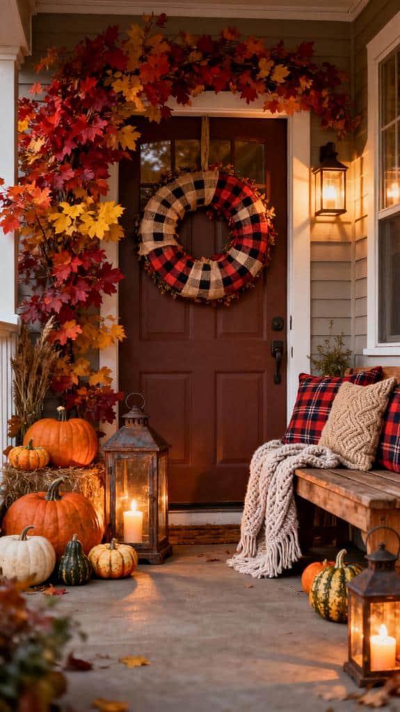 burlap buffalo check wreath